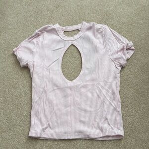 Pink Emma & Sam short sleeve top with cut out